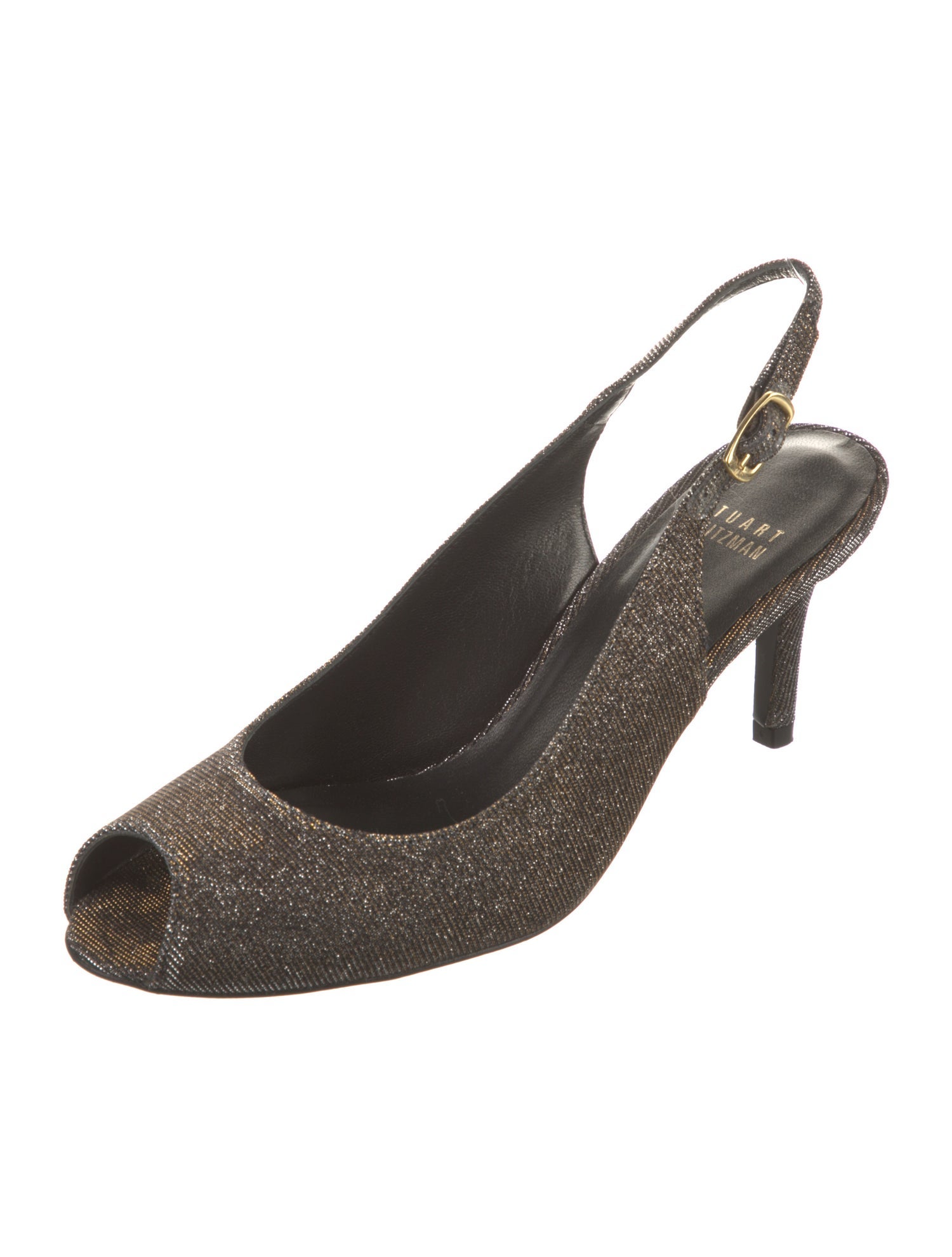 Stuart Weitzman Glitter Accents Slingback Pumps