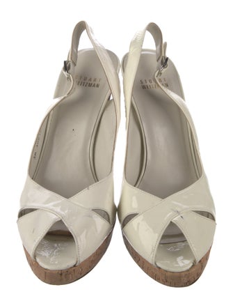 Stuart Weitzman Patent Leather Slingback Sandals