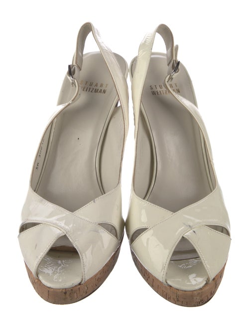 Stuart Weitzman Patent Leather Slingback Sandals