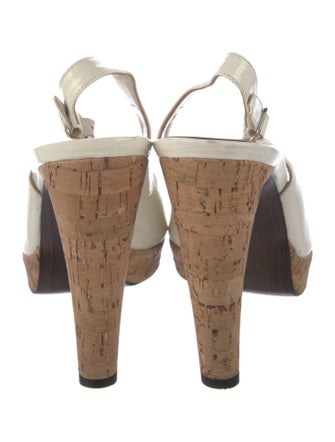 Stuart Weitzman Patent Leather Slingback Sandals