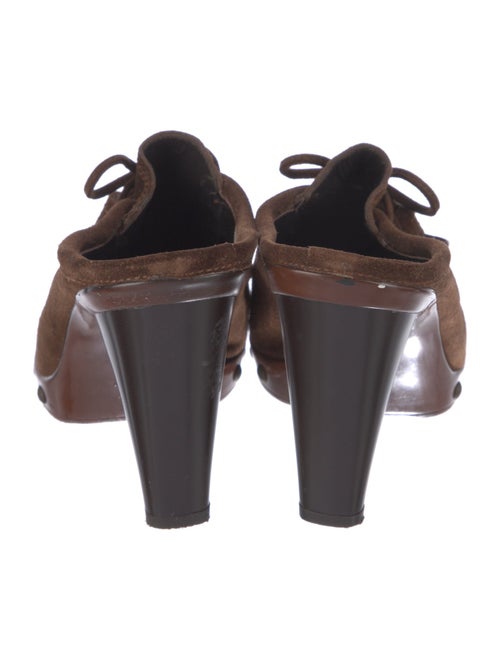 Stuart Weitzman Suede Studded Accents Mules