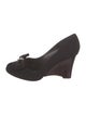 Stuart Weitzman Suede Bow Accents Pumps