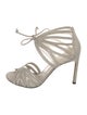 Stuart Weitzman Suede Mesh Accents Sandals