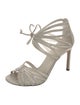 Stuart Weitzman Suede Mesh Accents Sandals