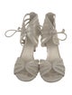 Stuart Weitzman Suede Mesh Accents Sandals