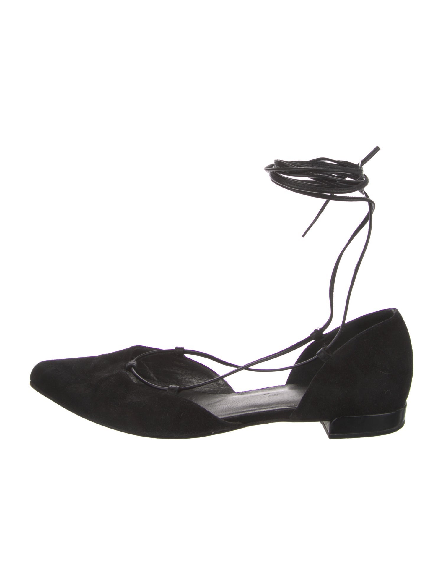 Stuart Weitzman Suede D'Orsay Flats