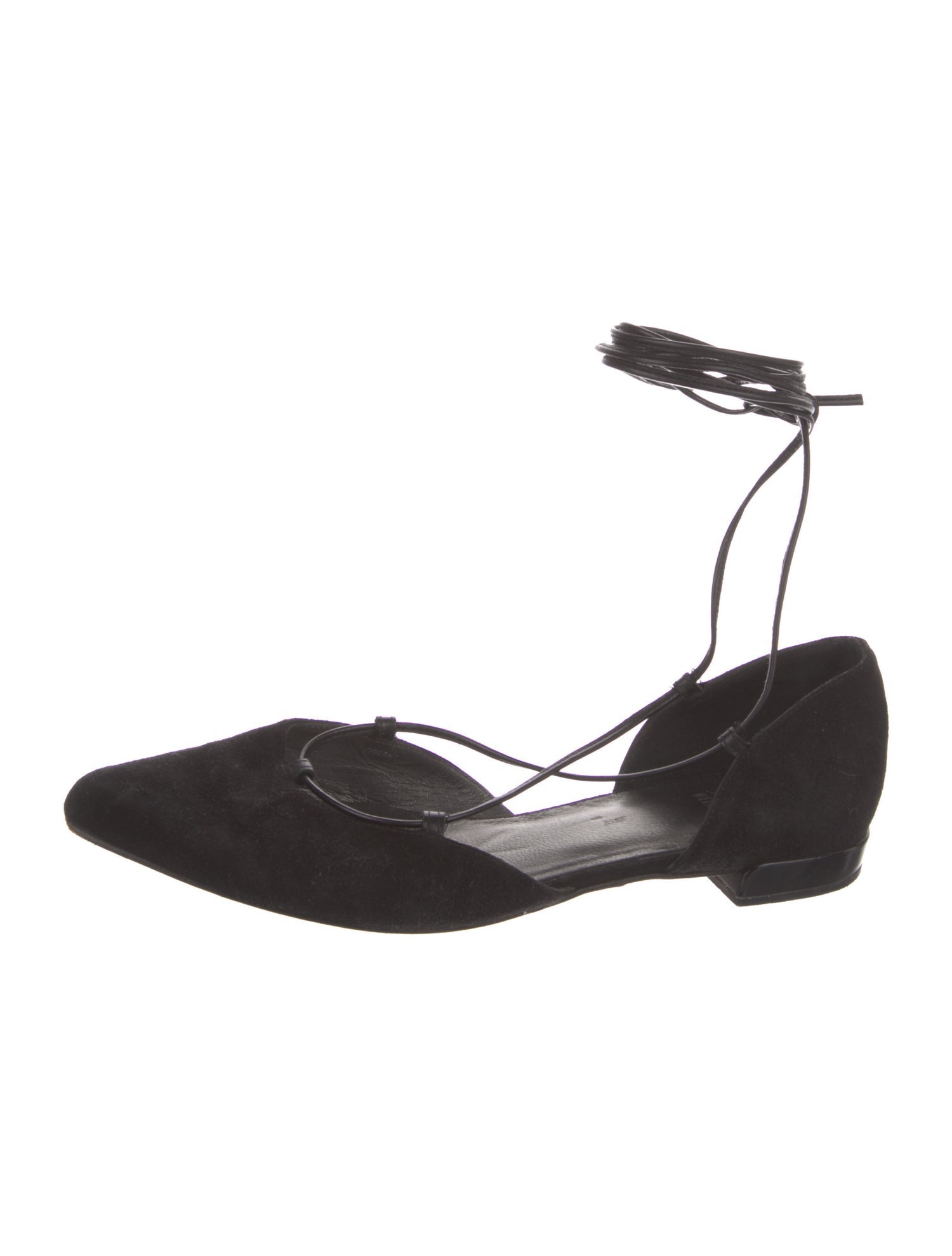 Stuart Weitzman Suede D'Orsay Flats