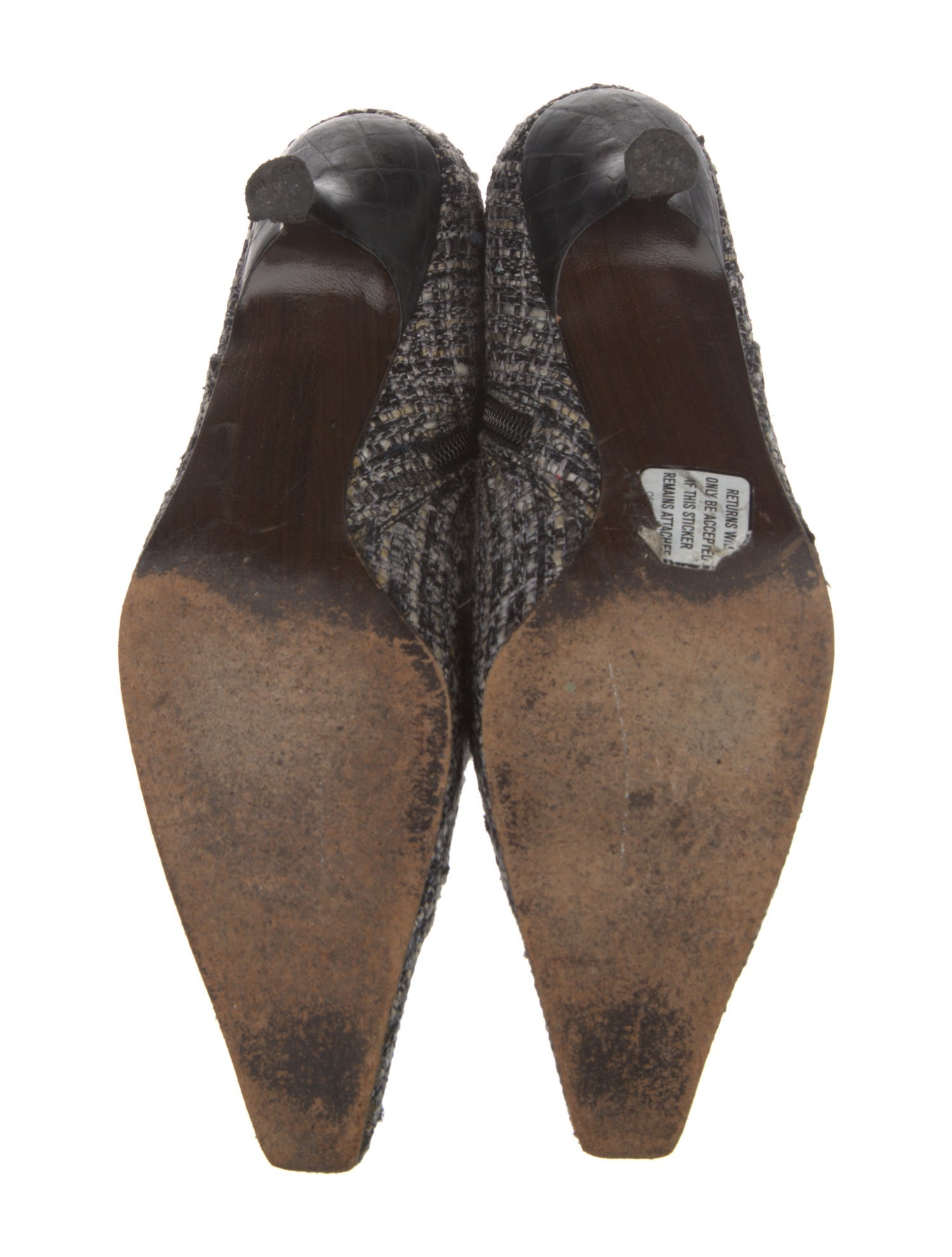 Stuart Weitzman Tweed Printed Sock Boots