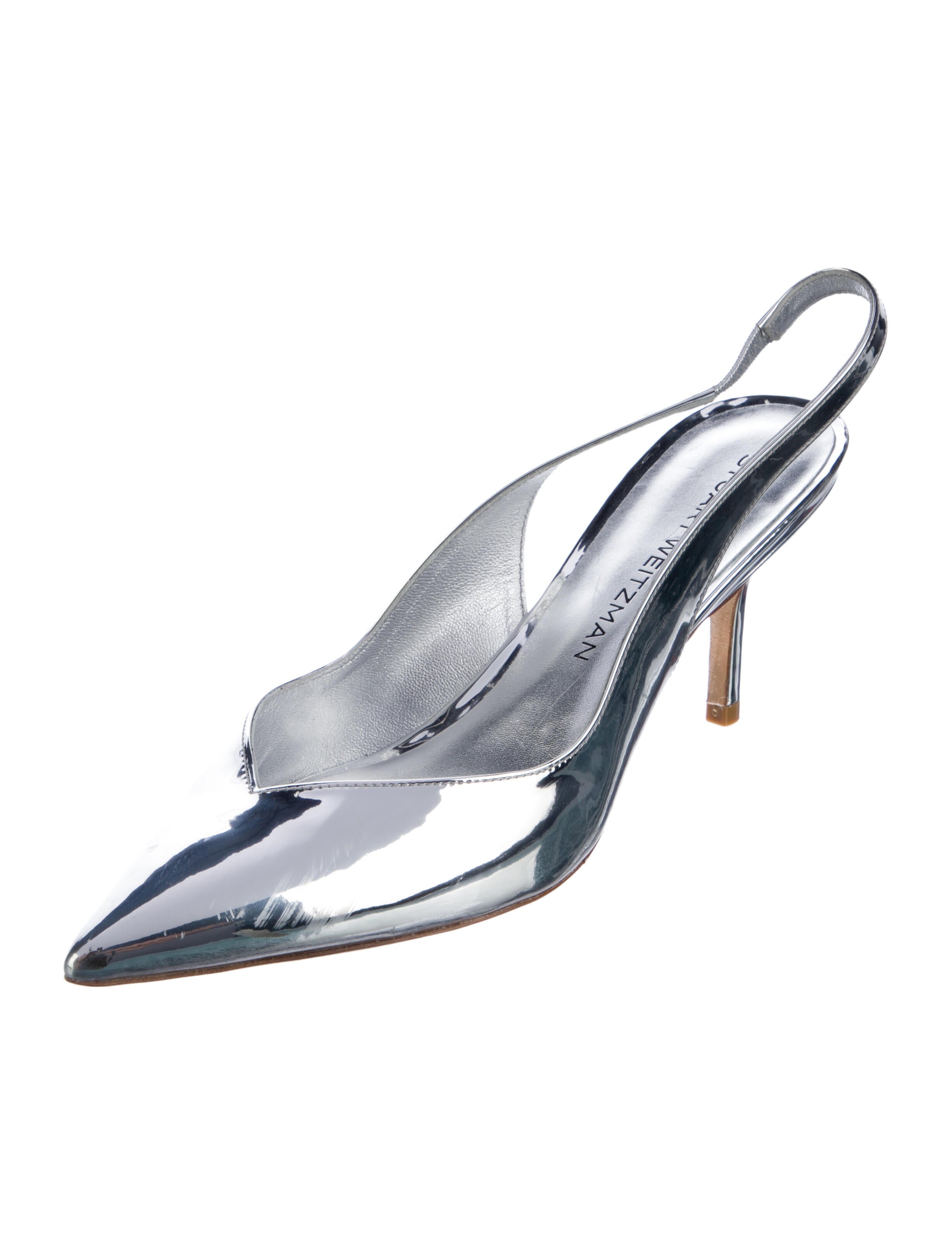 Stuart Weitzman Patent Leather Slingback Pumps