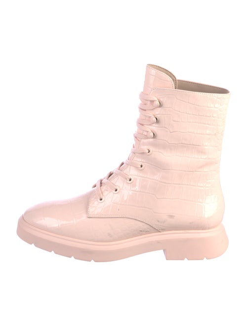 Stuart Weitzman Patent Leather Combat Boots