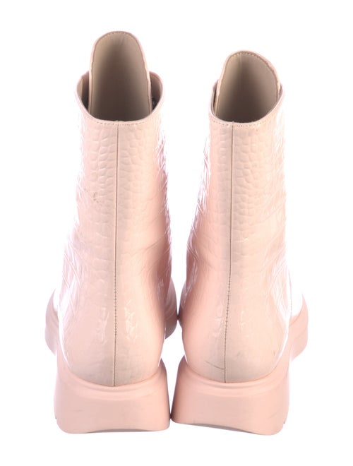 Stuart Weitzman Patent Leather Combat Boots