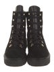 Stuart Weitzman Suede Printed Lace-Up Boots
