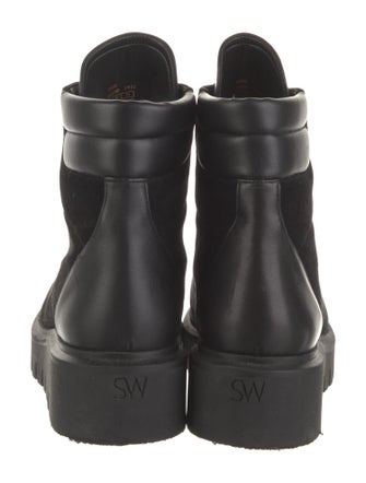 Stuart Weitzman Suede Printed Lace-Up Boots