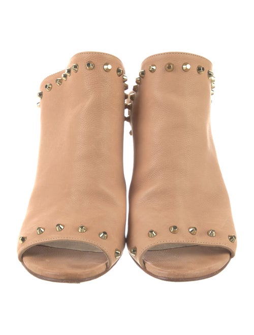 Stuart Weitzman Leather Studded Accents Mules