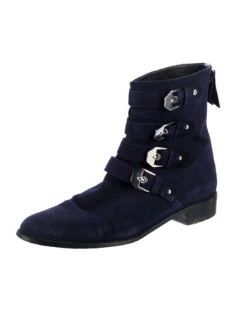 Stuart Weitzman Suede Combat Boots