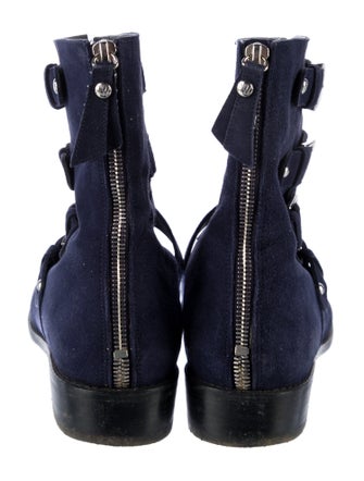 Stuart Weitzman Suede Combat Boots
