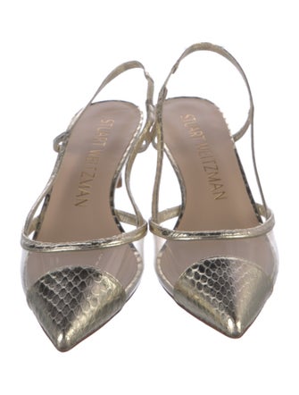 Stuart Weitzman Leather Slingback Pumps