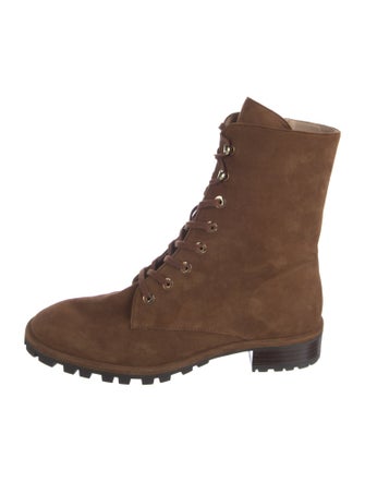 Stuart Weitzman Suede Combat Boots
