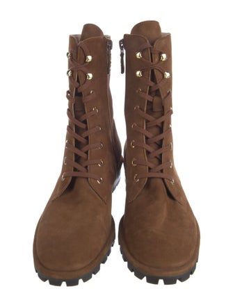 Stuart Weitzman Suede Combat Boots