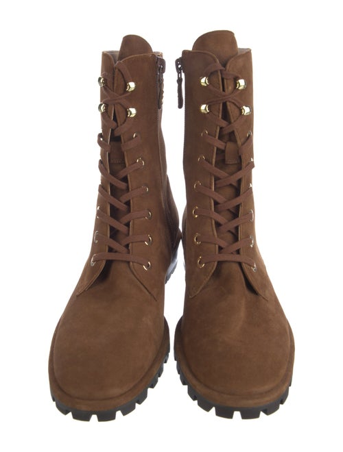 Stuart Weitzman Suede Combat Boots