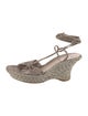 Stuart Weitzman Suede Glitter Accents Espadrilles