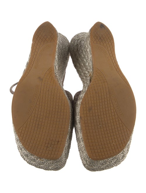 Stuart Weitzman Suede Glitter Accents Espadrilles