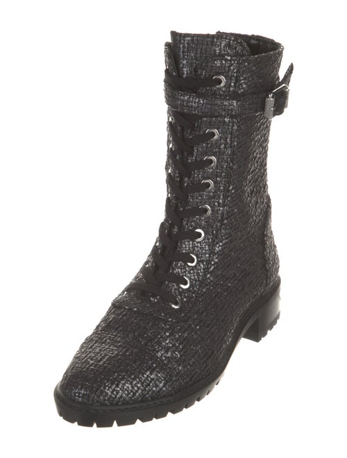 Stuart Weitzman Tweed Combat Boots