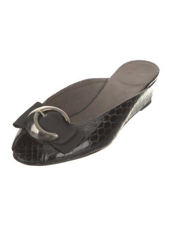 Stuart Weitzman Patent Leather Slides