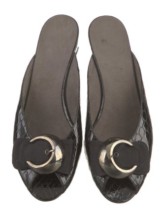 Stuart Weitzman Patent Leather Slides