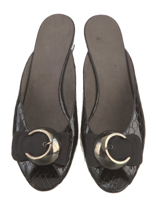 Stuart Weitzman Patent Leather Slides