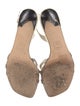 Stuart Weitzman Embossed Leather Animal Print Slingback Sandals