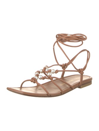 Stuart Weitzman Leather Gladiator Sandals