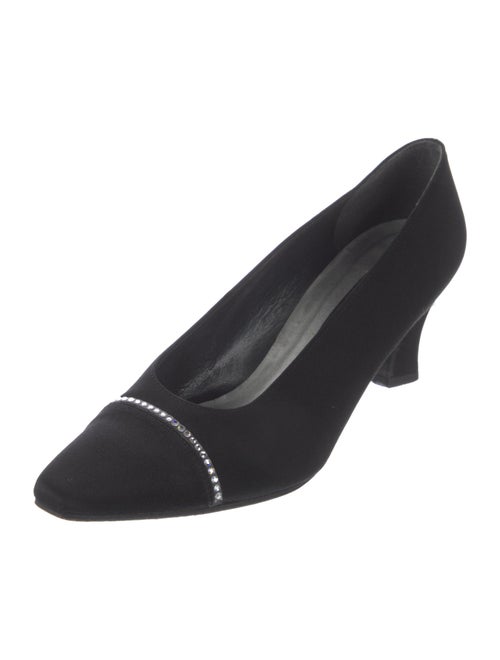 Stuart Weitzman Nylon Crystal Embellishments Pumps