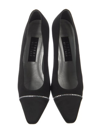 Stuart Weitzman Nylon Crystal Embellishments Pumps