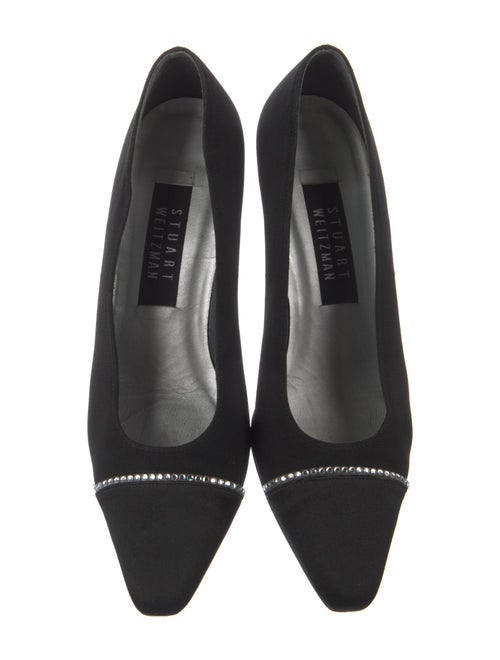 Stuart Weitzman Nylon Crystal Embellishments Pumps