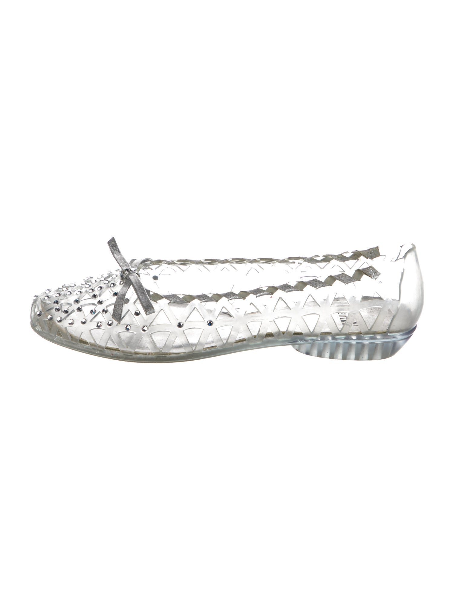 Stuart Weitzman Rubber Lasercut Accents Ballet Flats