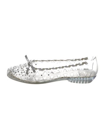Stuart Weitzman Rubber Lasercut Accents Ballet Flats