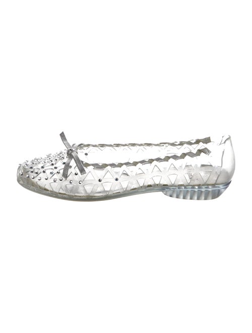 Stuart Weitzman Rubber Lasercut Accents Ballet Flats