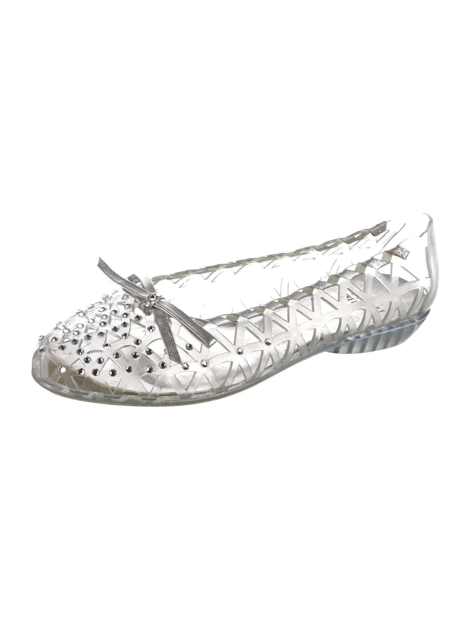 Stuart Weitzman Rubber Lasercut Accents Ballet Flats