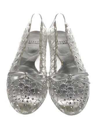 Stuart Weitzman Rubber Lasercut Accents Ballet Flats
