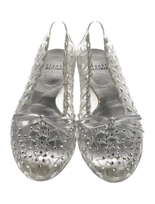 Stuart Weitzman Rubber Lasercut Accents Ballet Flats