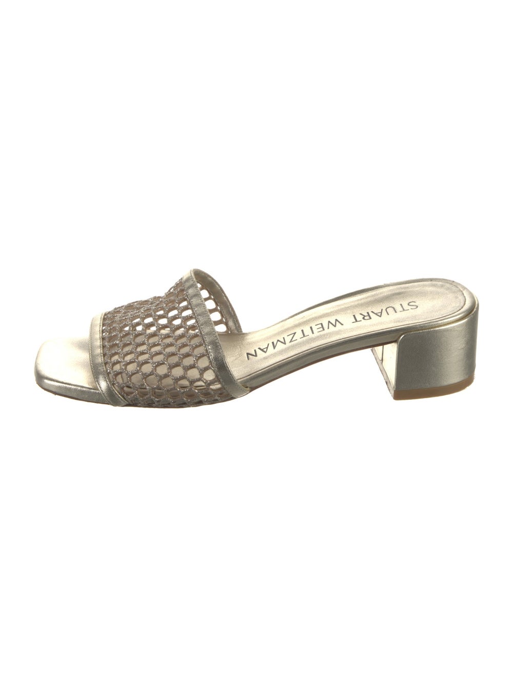 Stuart Weitzman Leather Slides Gold - image 1