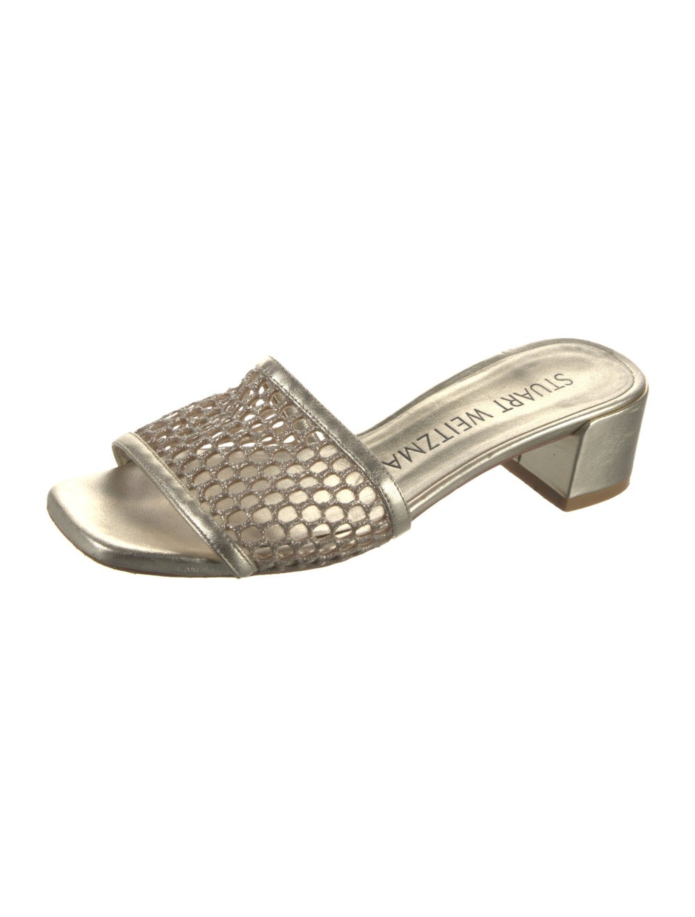 Stuart Weitzman Leather Slides Gold - image 2