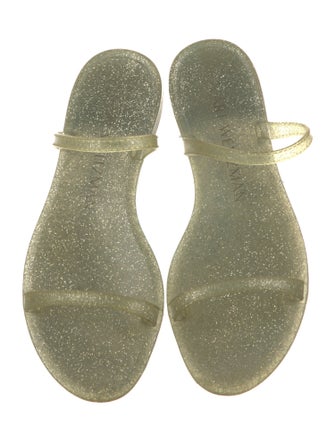 Stuart Weitzman Glitter Accents Slides