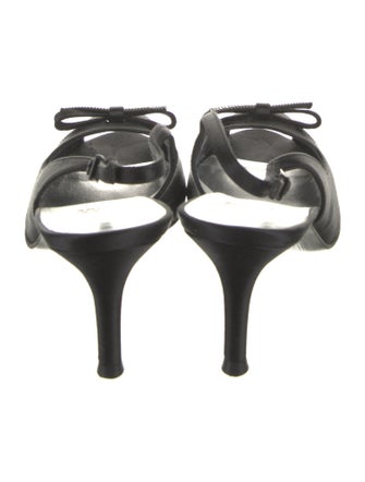 Stuart Weitzman Satin Crystal Embellishments Slingback Pumps