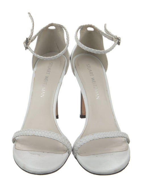 Stuart Weitzman Leather Braided Accents Sandals