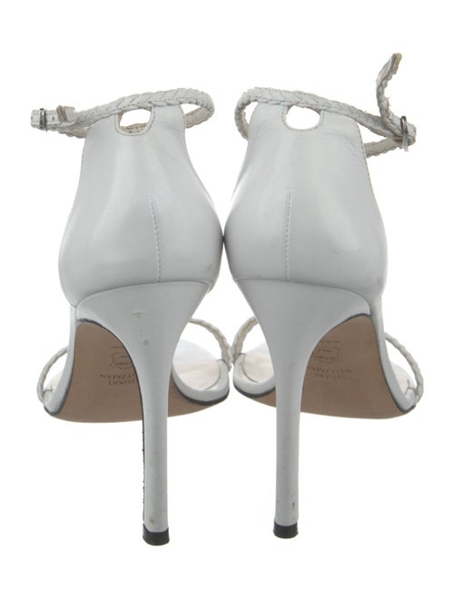 Stuart Weitzman Leather Braided Accents Sandals
