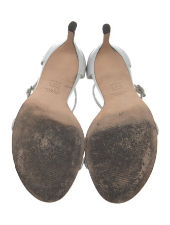 Stuart Weitzman Leather Braided Accents Sandals