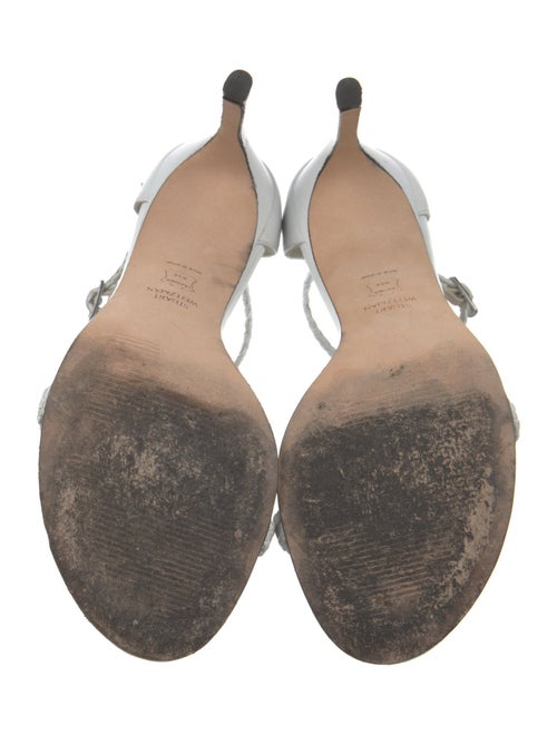 Stuart Weitzman Leather Braided Accents Sandals