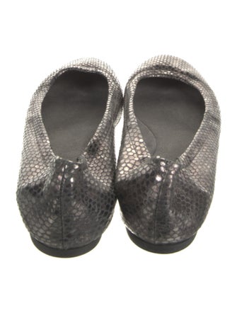 Stuart Weitzman Leather Bow Accents Flats